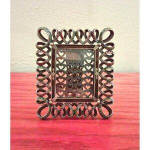 Frame Picture Photo Tizo Italy Jeweled Heart Swarovski Crystal Small Signed Vtg